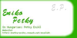 eniko petky business card